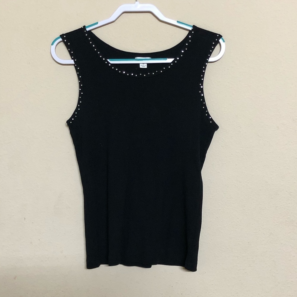 3-4/$15 Hannah Black Tank Top Size L